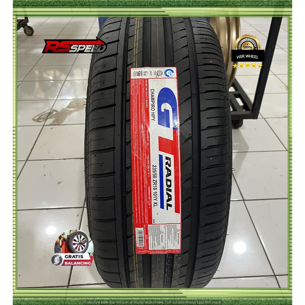 Ban Gt Radial Champiro HPY Ring 18 Ukuran 235 50 R18 Ban Mobil Standar Alphard R 18 235/50 Ban Tubls