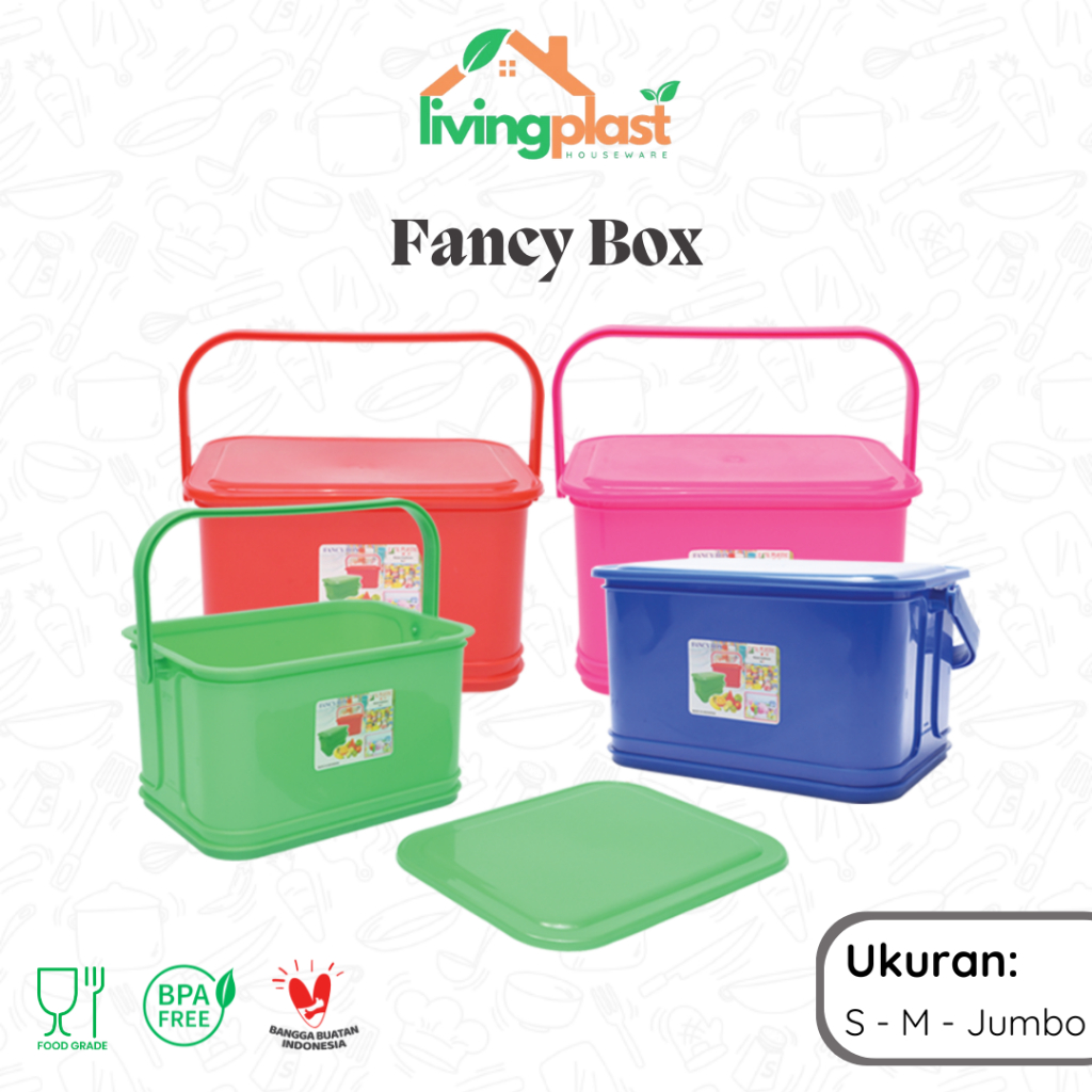 Fancy Box / Kontainer Barang / Kotak Serbaguna / Box Plastik / Kontainer Plastik / Keranjang Gagang