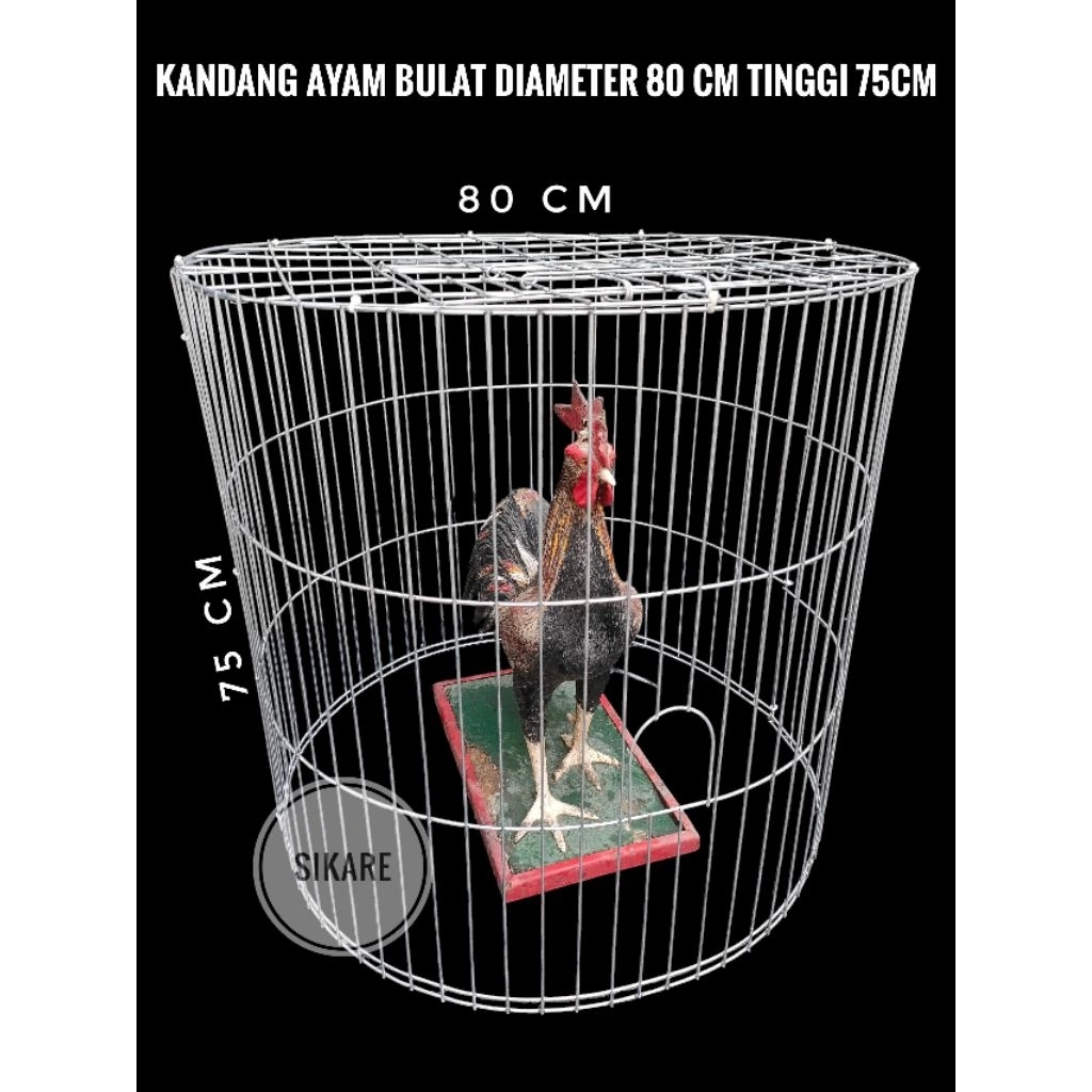 Kurungan Ayam Bundar Kandang Ayam Bulat Galvanis Besi anti karat