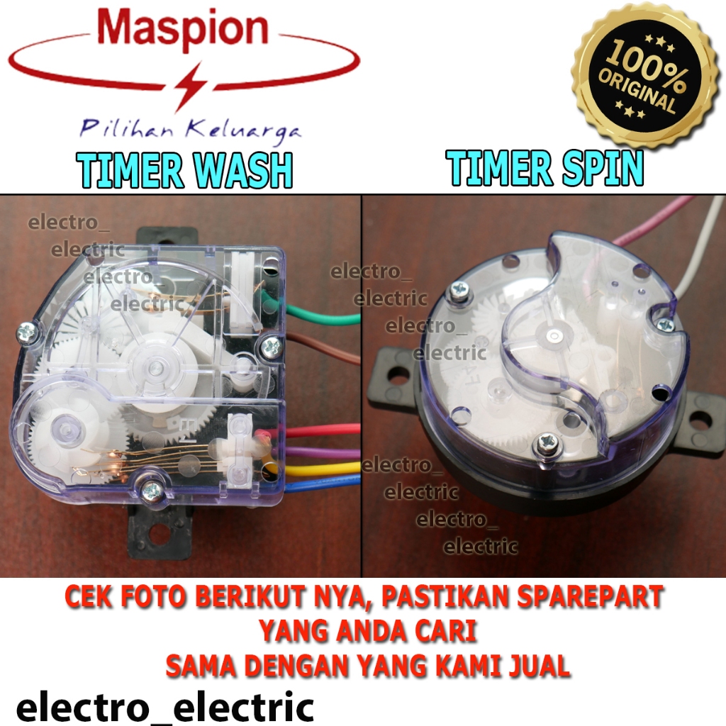 Timer Mesin Cuci Timer Spin Maspion Original - Timer Wash Mesin Cuci Maspion - Timer Spin Mesin Cuci