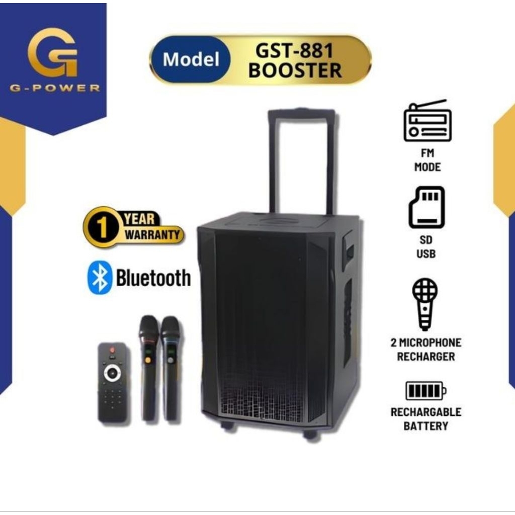 Speaker Portable G Power Gst 881 Booster