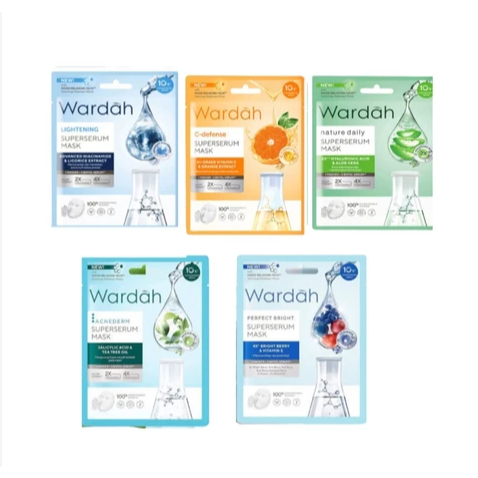 Wardah Superserum Sheet Mask Series Masker Tisu Wajah Super Serum 100% Original BPOM Face Facial