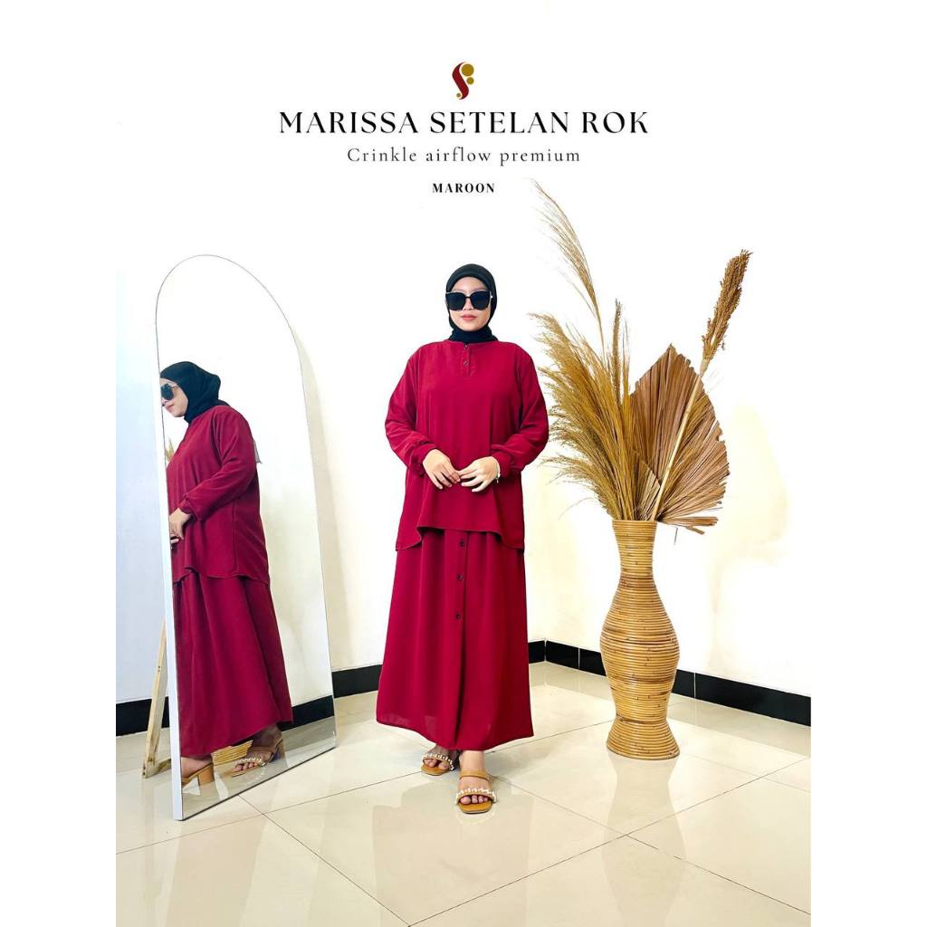 - SETELAN - SETELAN ROK MARISSA NYAMAN DAILY DEWASA WANITA BAJU SETELAN ROK