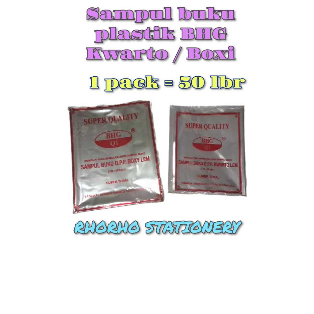 

Sampul buku plastik BHG qwarto dan boxy