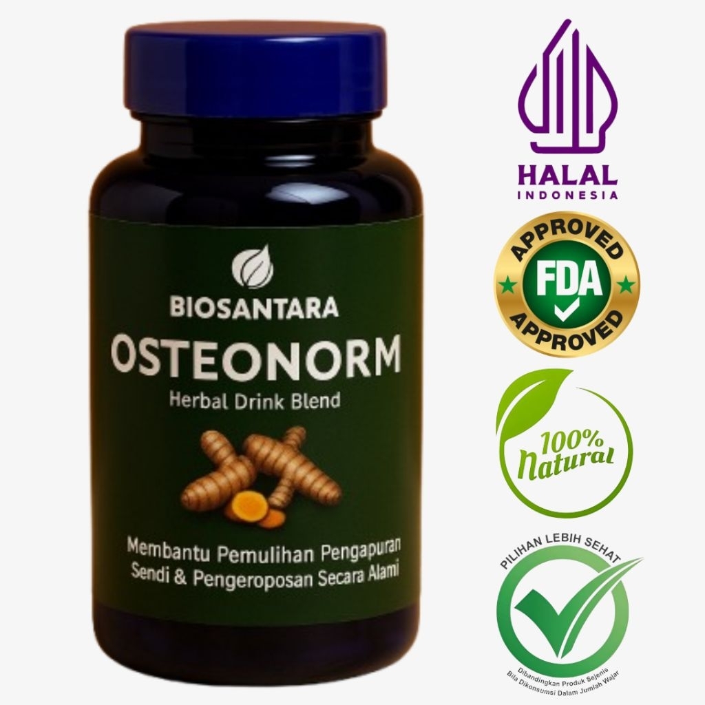 

BIOSANTARA OSTEONORM | Atasi Pengapuran Sendi, Lutut, Pinggang & Pengeroposan Tulang | 100g