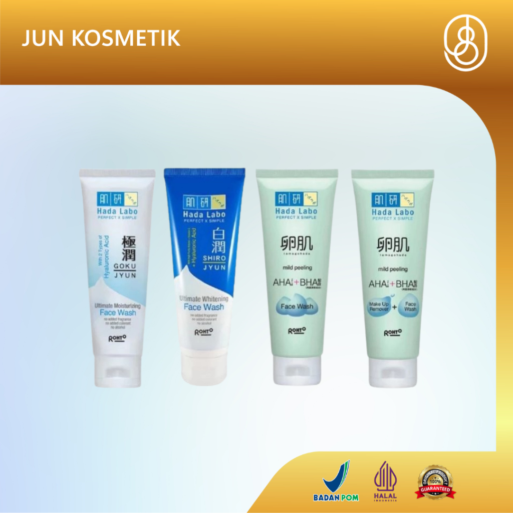 JUNKOSMETIK - HADA LABO Gokujyun Ultimate Moisturizing Face wash | Shirojyun Ultimate Whitening Face