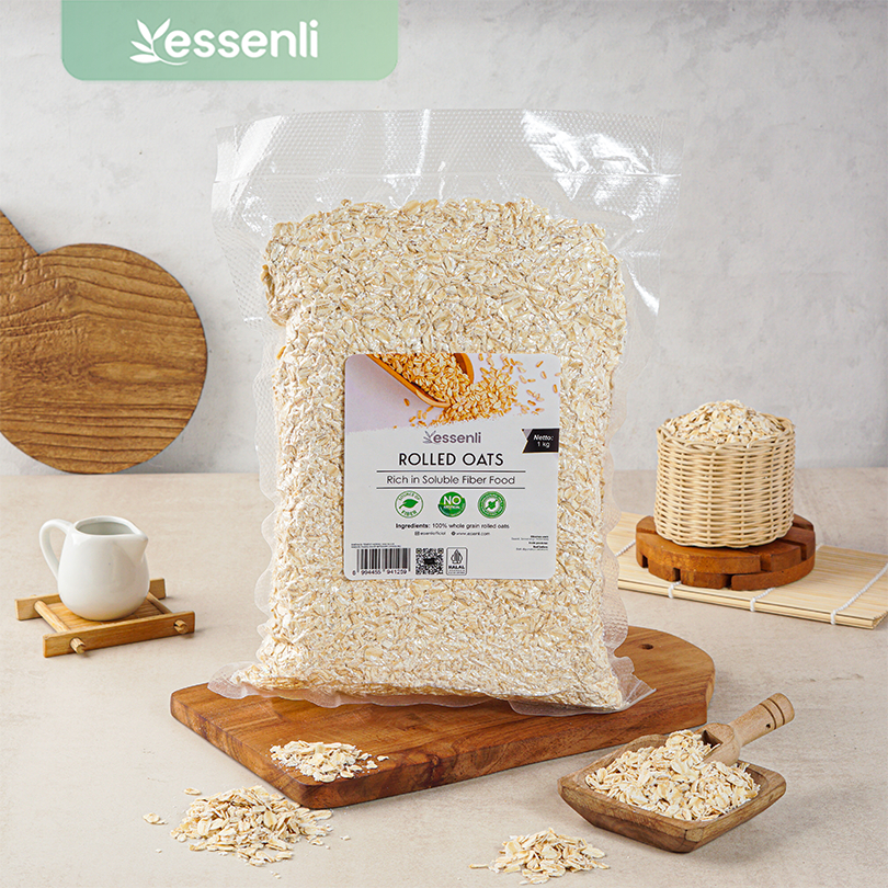 

ESSENLI Organic Rolled Oat 1 kg / Instan Oat 1 Kg