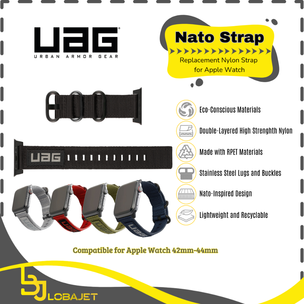 UAG NATO Apple Watch Strap - Replacement Nylon Strap for Apple Watch 42mm-44mm