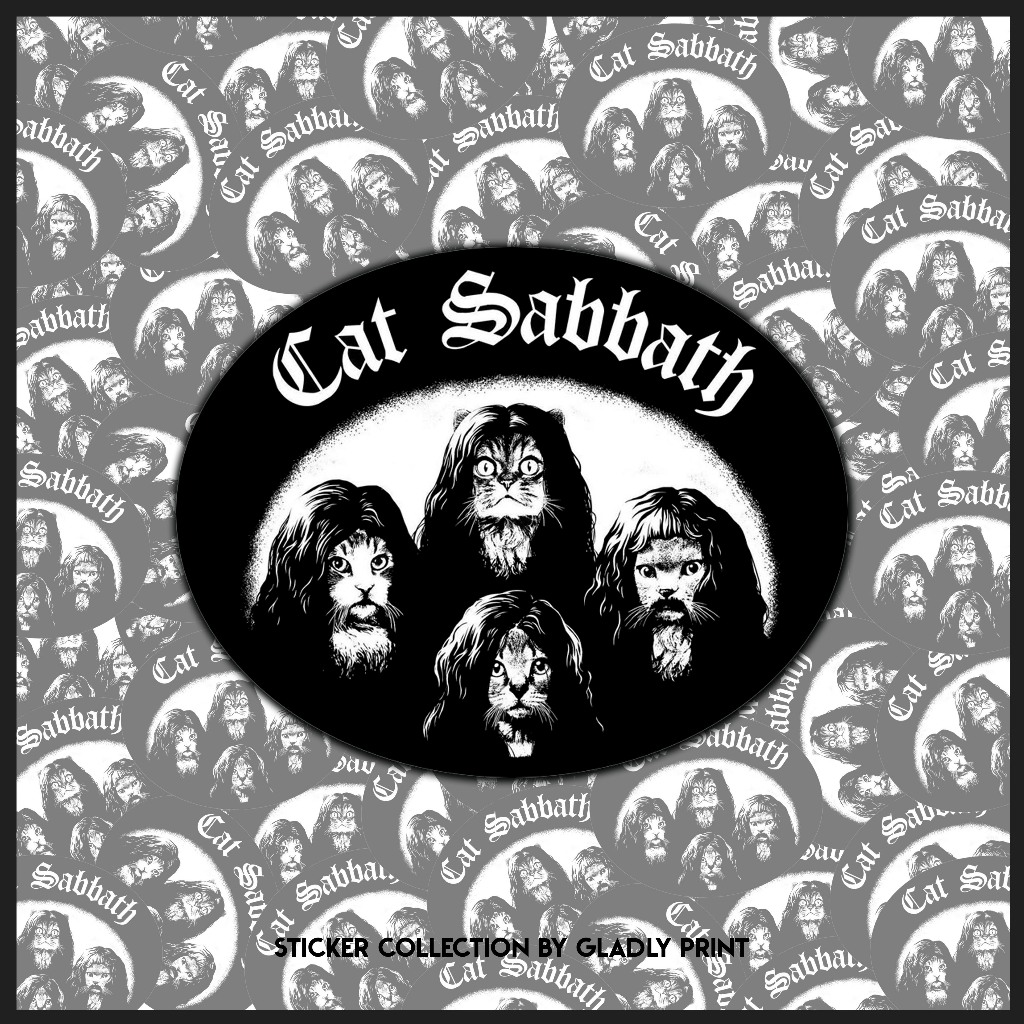 

CAT SABBATH || STIKER KUCING || STICKER MUSIC BAND || STICKER VINYL || STICKER COLLECTION