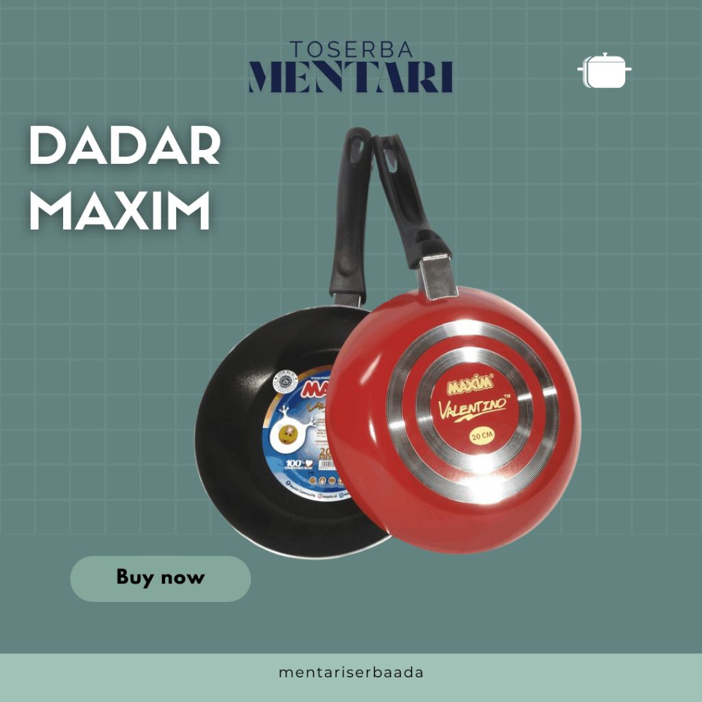 FRYPAN TEFLON MAXIM ANTI LENGKET DADAR TELUR SEGALA UKURAN