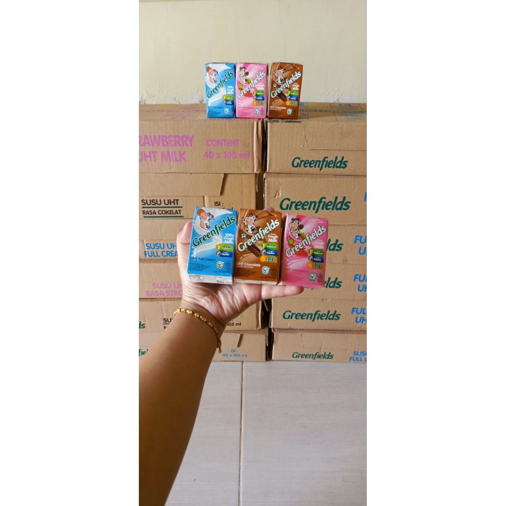 

Susu UHT Greenfields 105mlx40 Bisa Mixrasa expired 2026 Ready siap kirim
