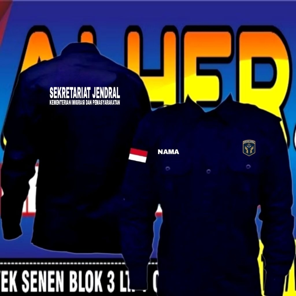 kemeja sekretariat jenderal kementerian imigrasi baju sekretariat JENDERAL KEMENTERIAN IMIGRASI sera