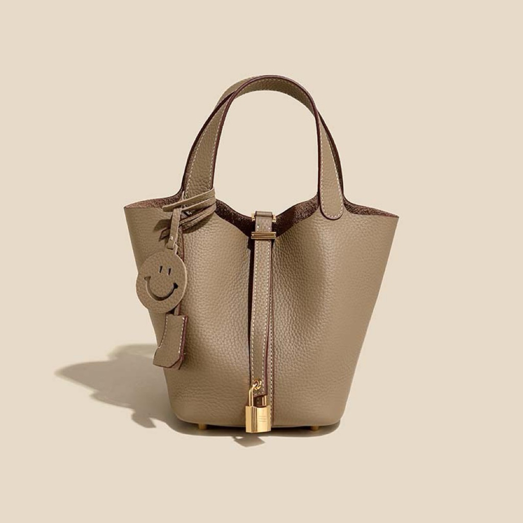 Tas GCI Picotin 1:1 – Bucket Bag Kulit Asli High End | Cowhide Leather Handbag Wanita No Brand