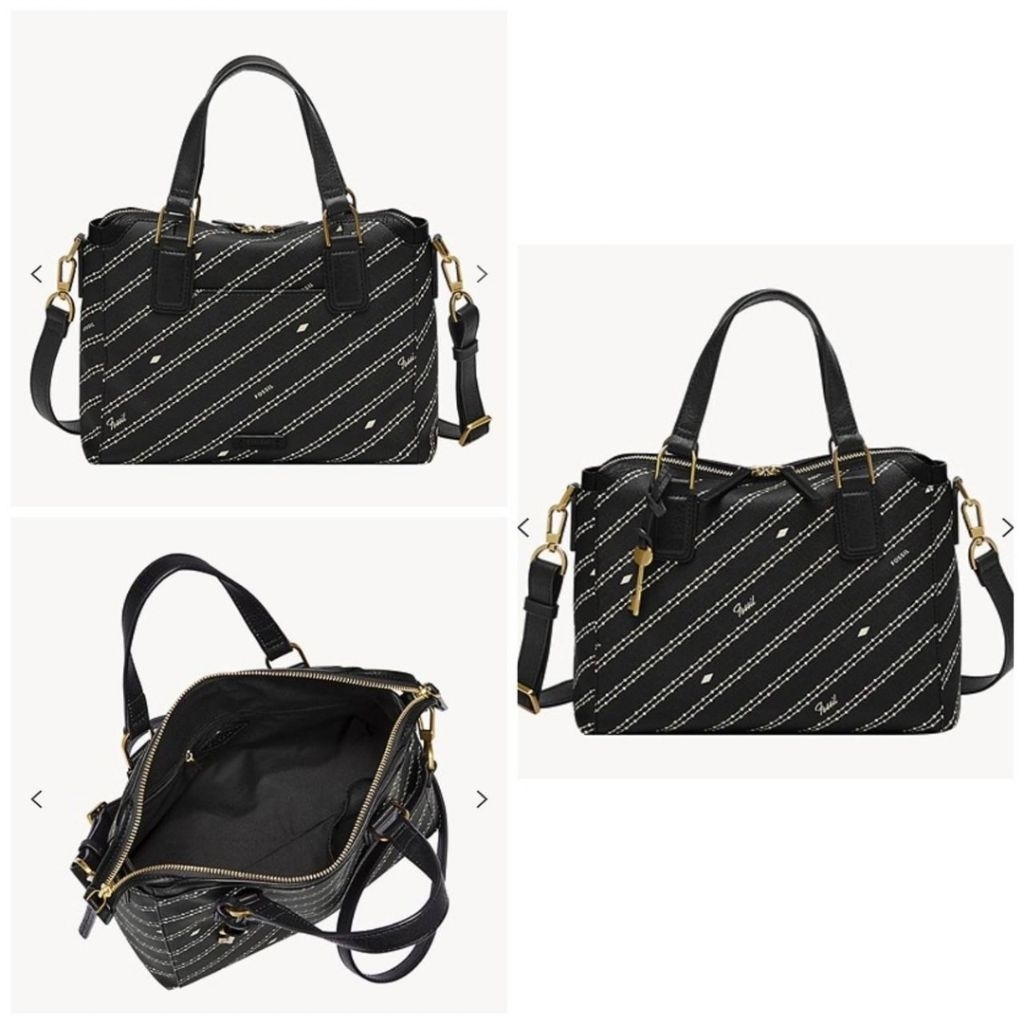 OCIL JACQUELINE SATCHEL POCIL BLACK/BONE NWT