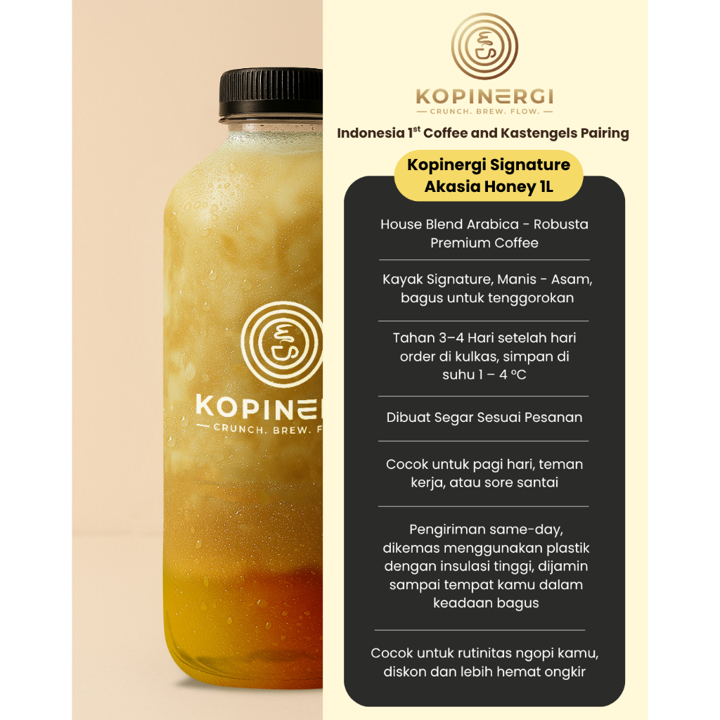 

Kopi Susu Kopinergi Signature Akasia Honey 1L