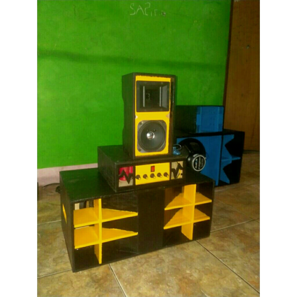 miniatur sound system siap bunyi