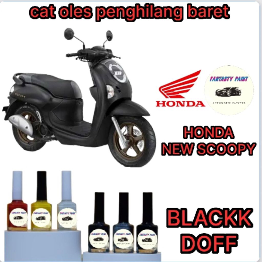 CAT OLES PENGHILANG BARET MOTOR HONDA SCOOPY NEW HITAM DOFF/BLACK DOFF- TERMURAH BISA COD