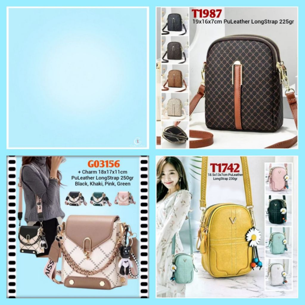 Gij. 1kg5 Tas Selempang Hape Wanita Import Tas Handphone Korean Style Tas HP G03156 BLACK BEAR T1987