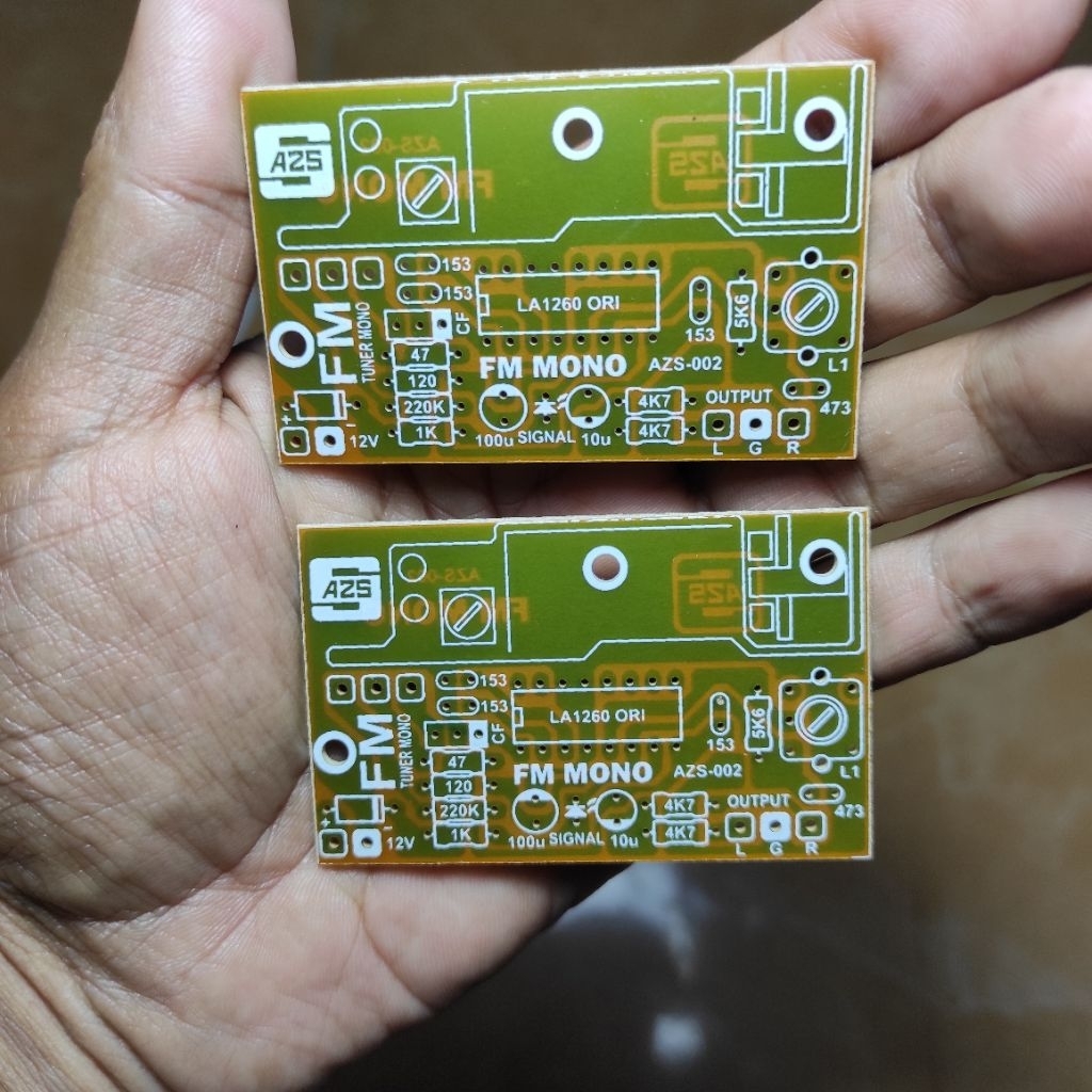 pcb tuner fm mono AZS -002  1 pcs isi 2 biji sesuai di foto (baca deskripsi)