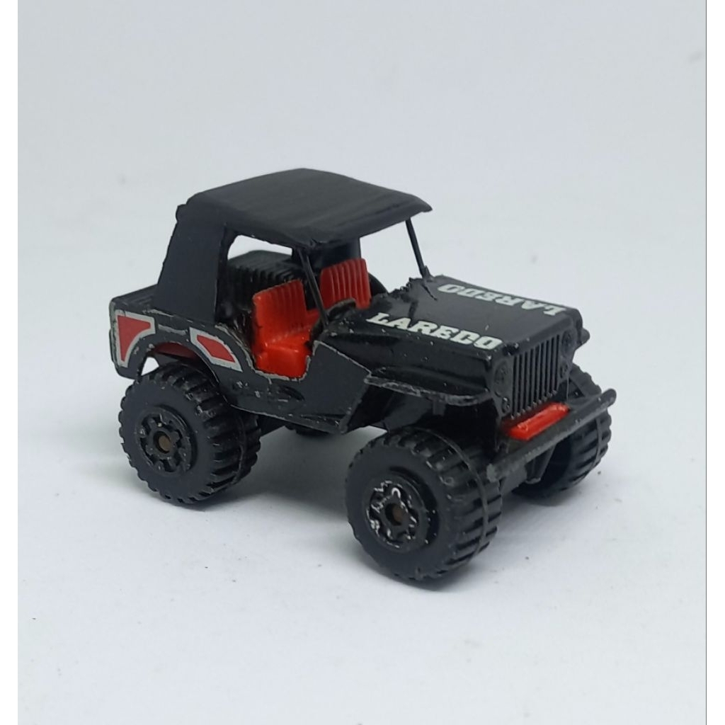 matchbox 4×4 jeep 4x4 willys laredo wrangler loose diecast junk custom atap half canvas (t)