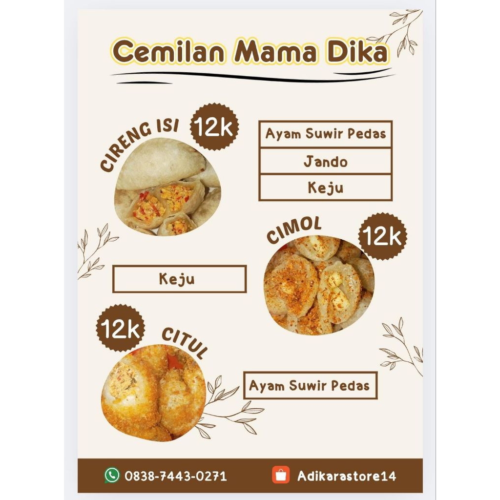 

cemilan mama Dika