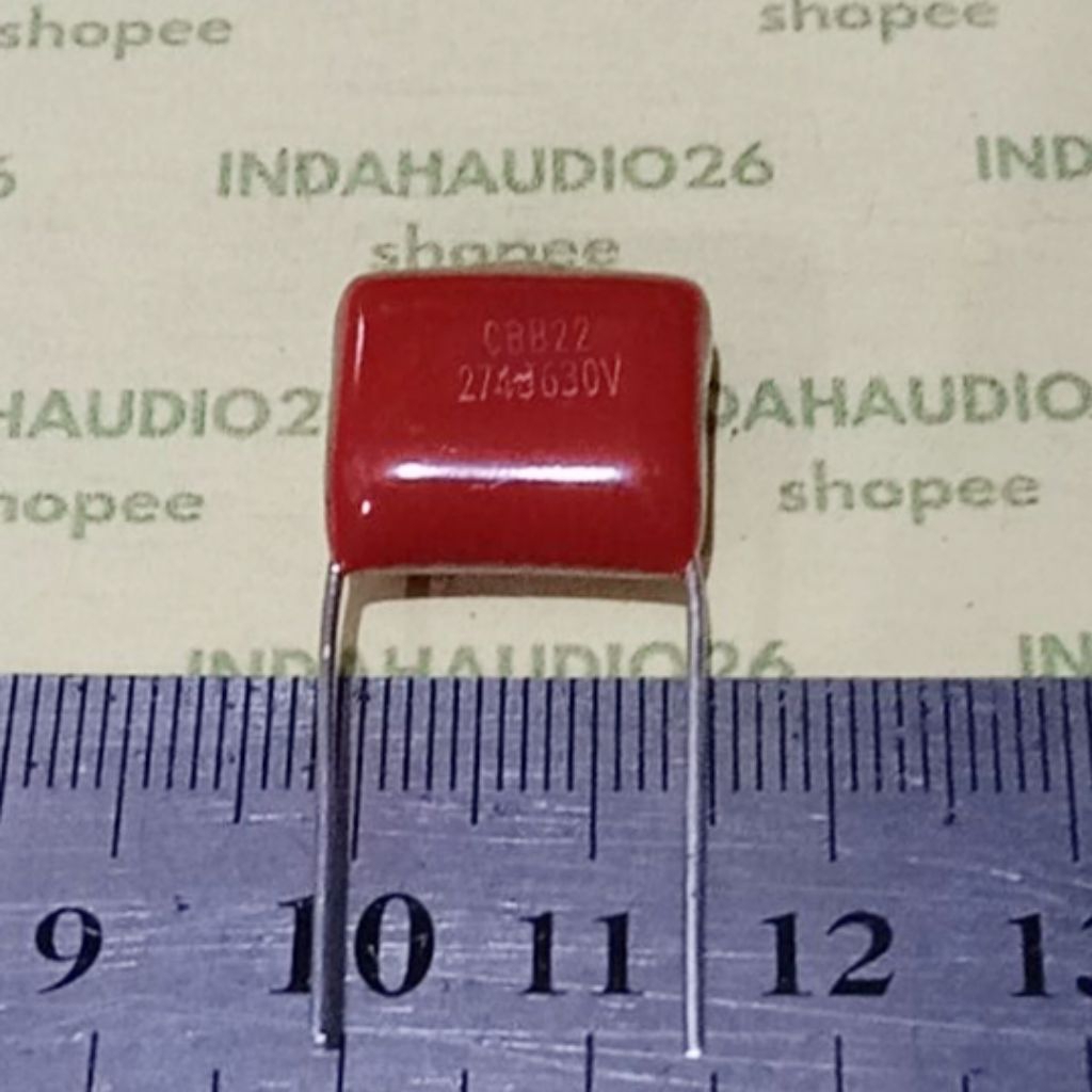 CBB22 274J630V 15mm  274 630V 270nf 270n  KAPASITOR MILAR 274j mylar 0.27uf milar MERAH 270 n nf