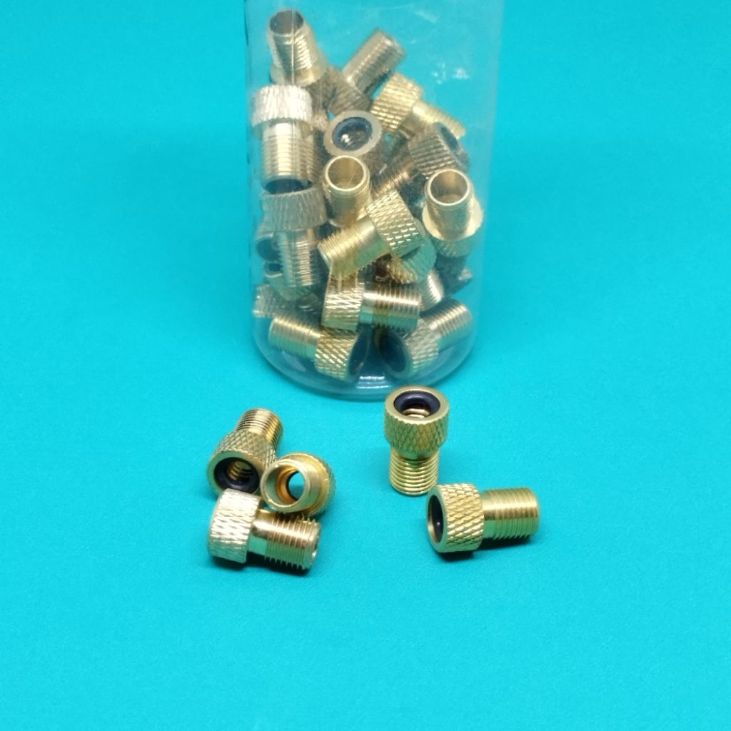 Adaptor pompa pentil kecil presta ban sepeda color gold
