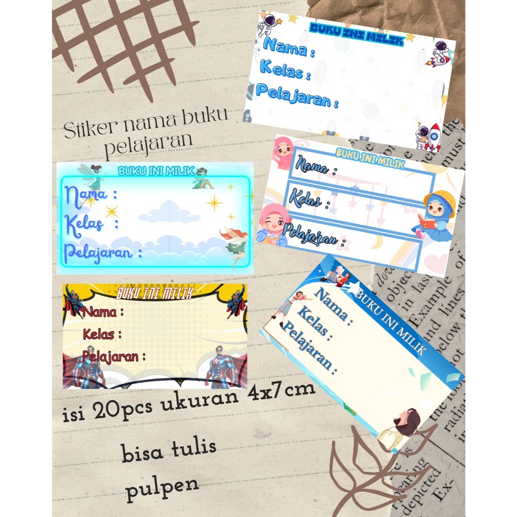 

Isi 20 Stiker Mapel Label Buku Pelajaran Sekolah Sticker Mata Pelajaran