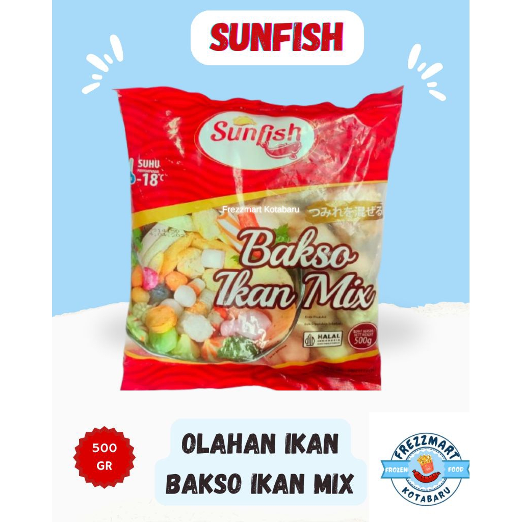 

SUNFISH Bakso Ikan Mix / Olahan Ikan 500 Gr / Frezzmart Kotabaru