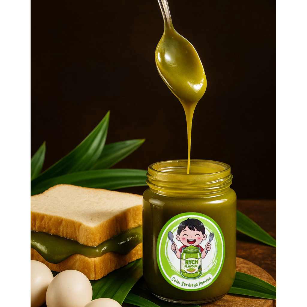 

Selai Sarikaya Pandan 250 ml Homemade Gluten free, Tanpa pengawet, Tanpa pengental, Pakai telur ayam kampung