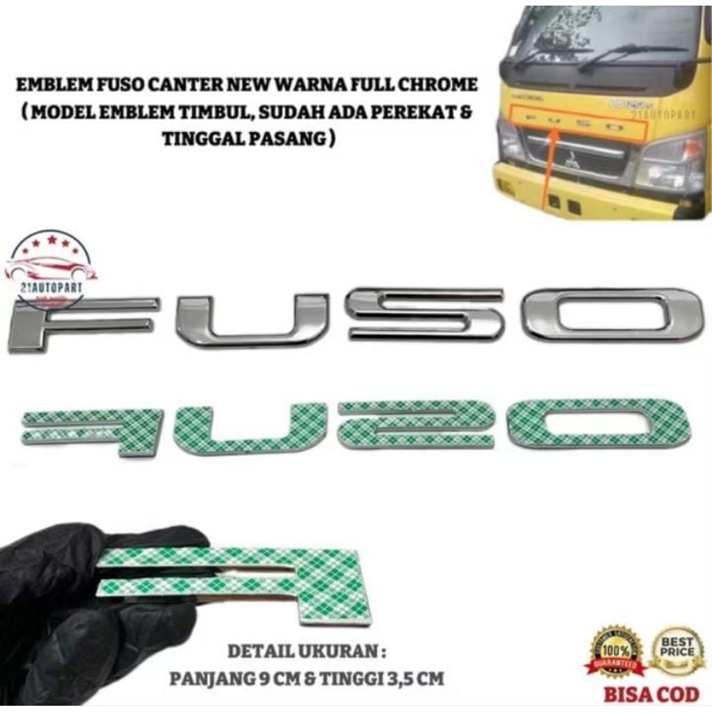 Emblem fuso chrome new canter HDX ps 136 HDL