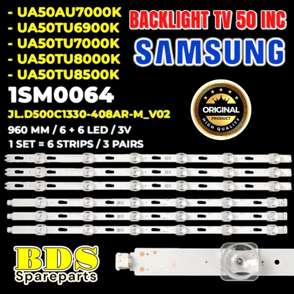 BACKLIGHT TV LED SAMSUNG 50 INC UA50TU7000K UA50TU8000K UA50TU8500K UA50TU6900K UA50AU7000 LAMPU BAC