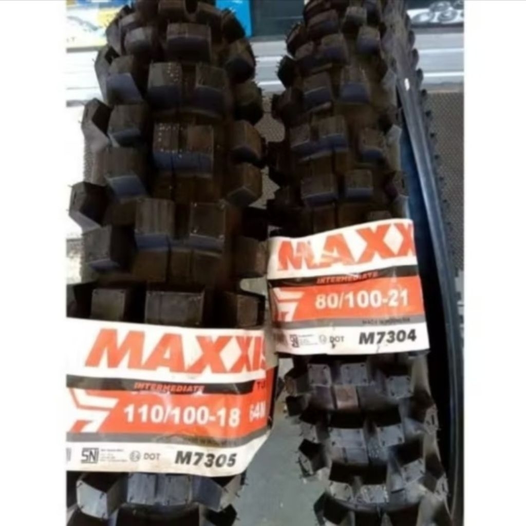 Paket Ban MAXXIS 80/100-21 Dan 110/100-18 M7305 Ban tahu Ban trail Ban Trabas