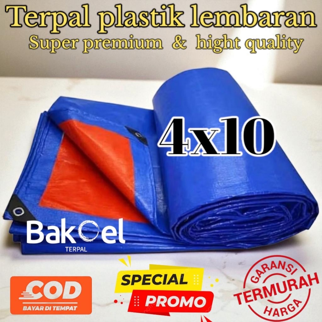 TERPAL PLASTIK A12 UKURAN 4 x 10 (waterproof)METER SUPER TEBAL