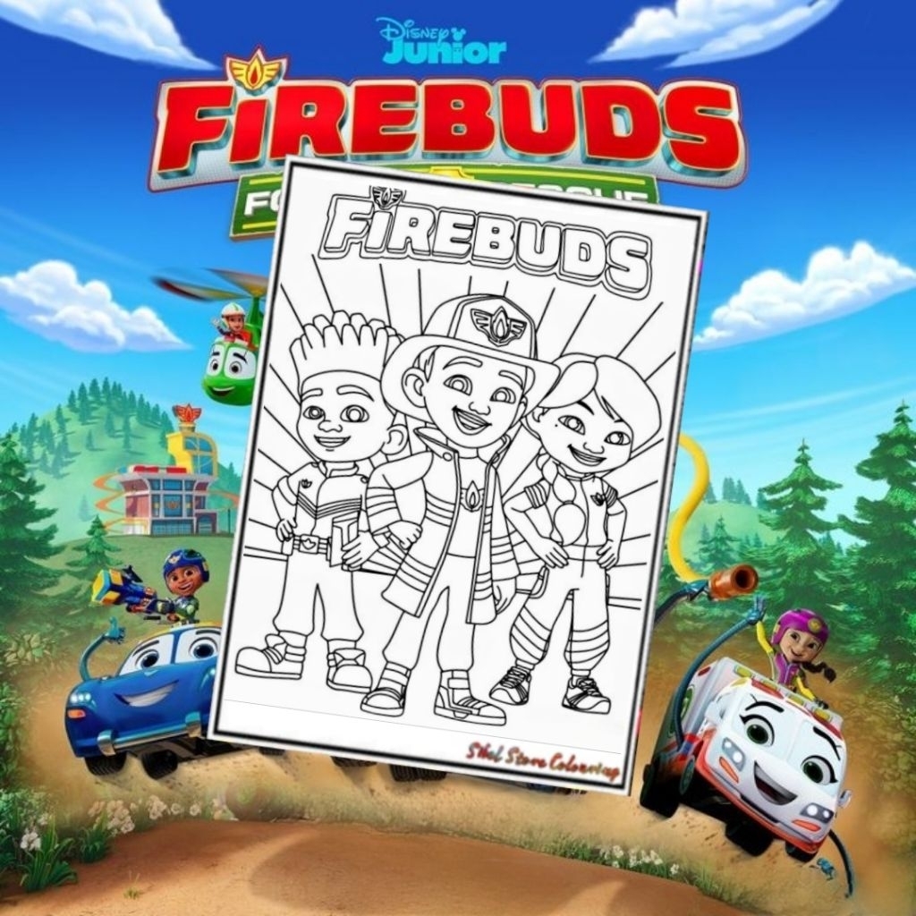 

Kertas Mewarnai Gambar Anak Firebuds V1 (11 Gambar) Kertas Gambar Tebal 160Gsm