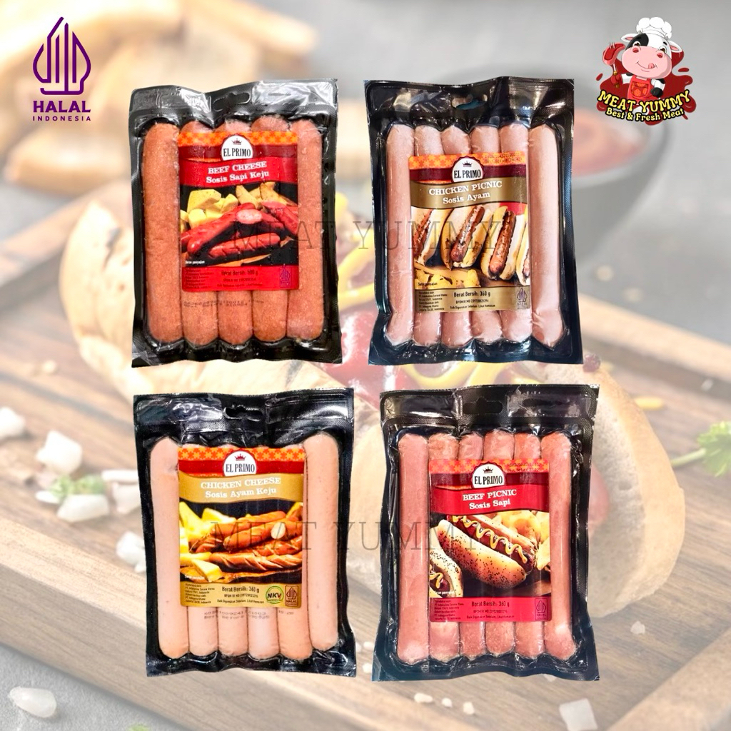 

El Primo Sosis Beef & Chicken Cheese | Beef & Chicken Picnic HALAL
