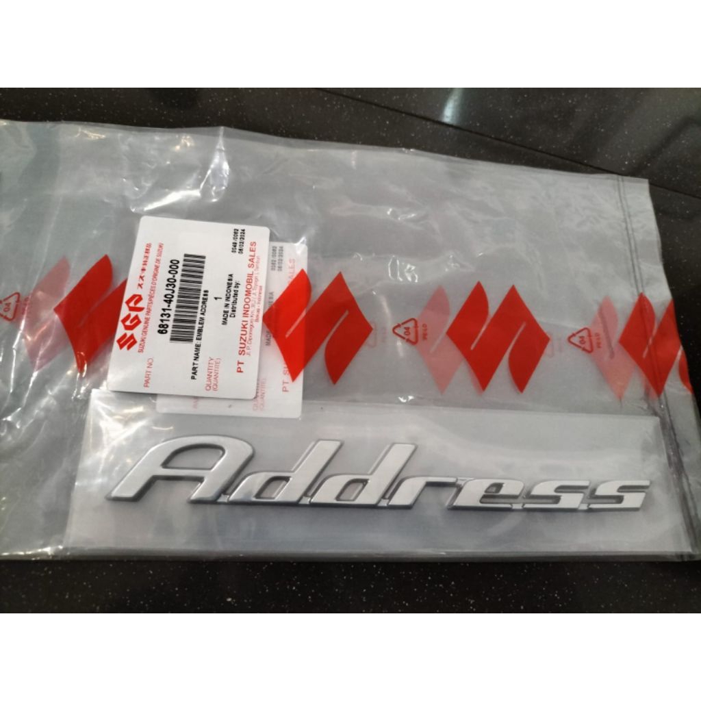 Emblem Suzuki address original SGP