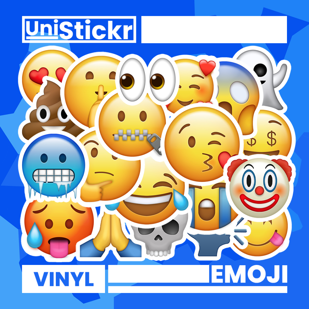 

Sticker Pack Emoji - Sticker Vinyl untuk Dekorasi Laptop, Koper, Buku, Helm