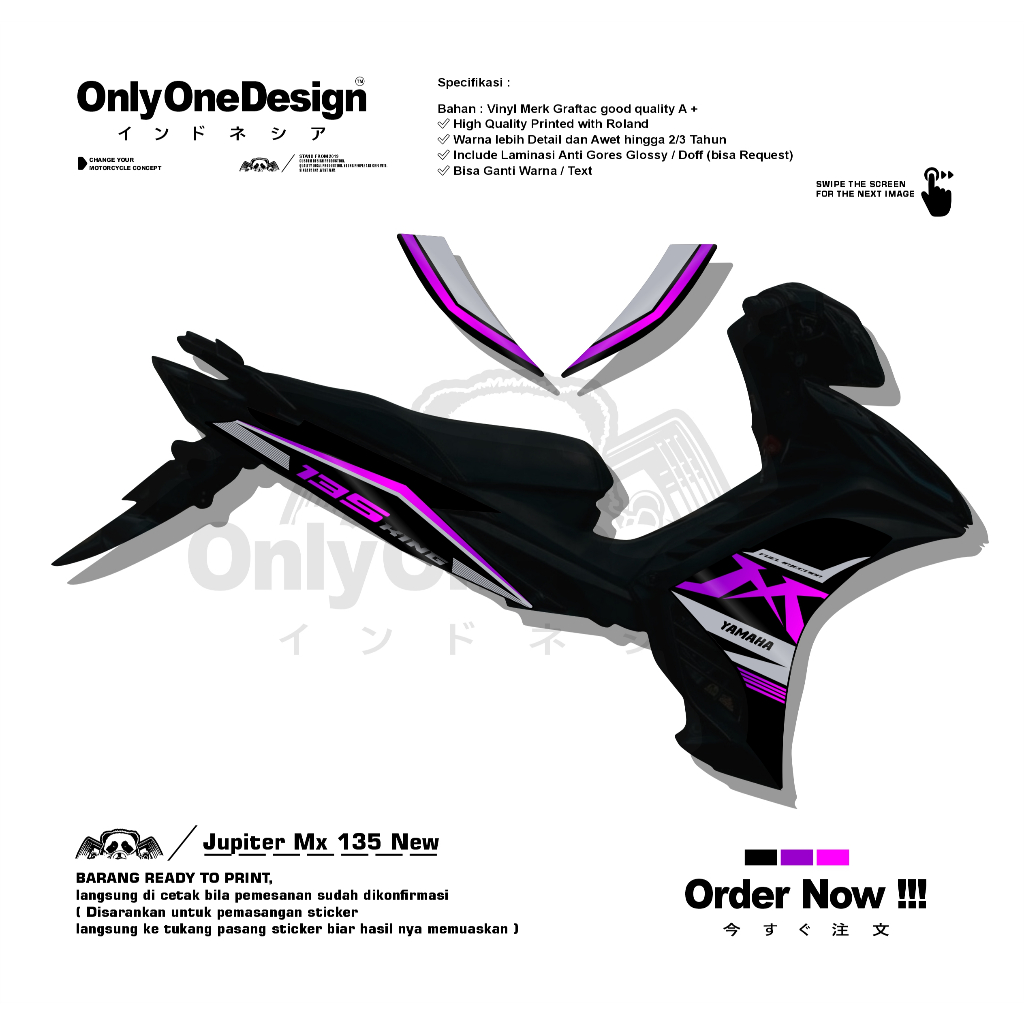 Striping Jupiter MX New 135 Malaysia Style Stiker Jupiter MX New 135