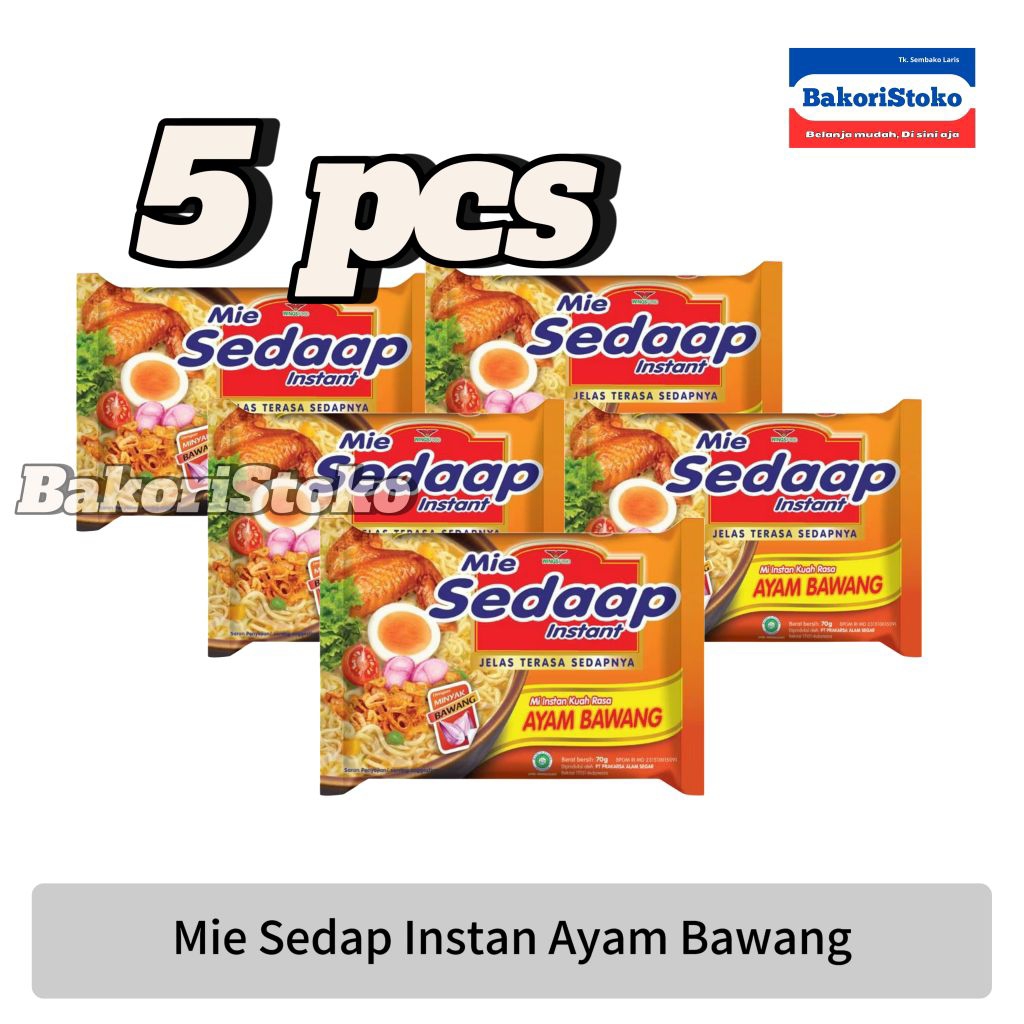 

Mie Kuah Ayam Bawang Sedaap / Mie Instan Ayam Bawang Sedaap isi 5pcs