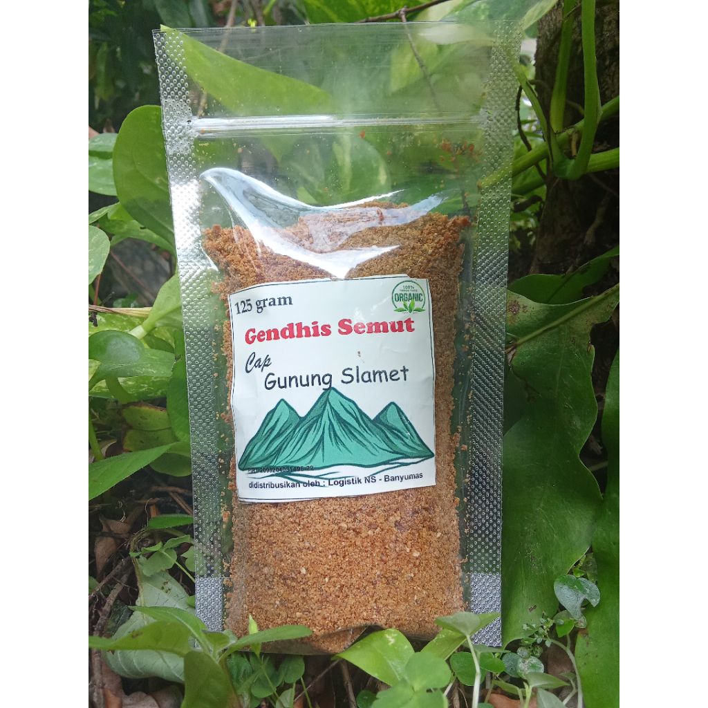 

gula semut kemasan 125 gram. gendhis semut cap gunung slamet. dari nira kelapa aren