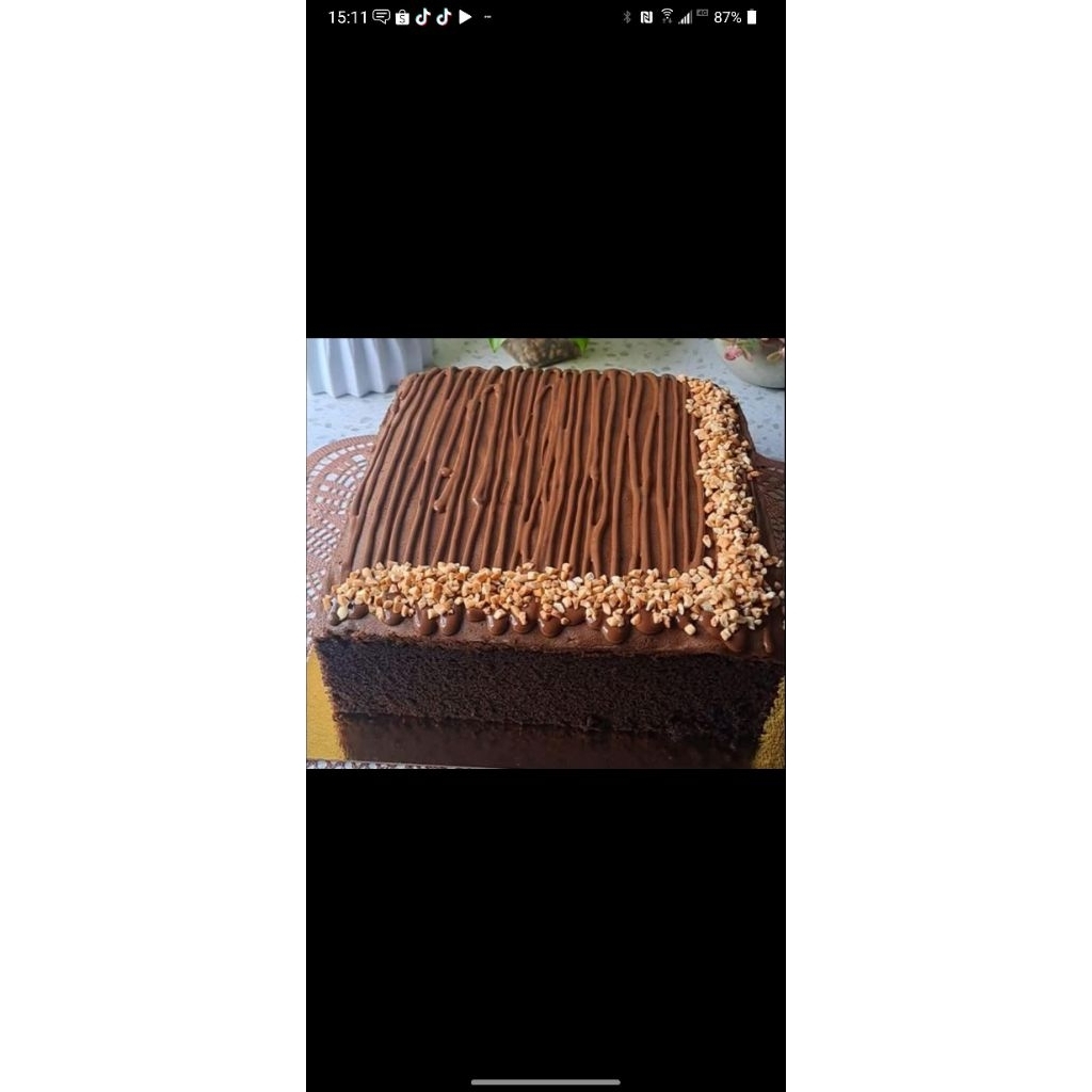 

brownis coklat kacang