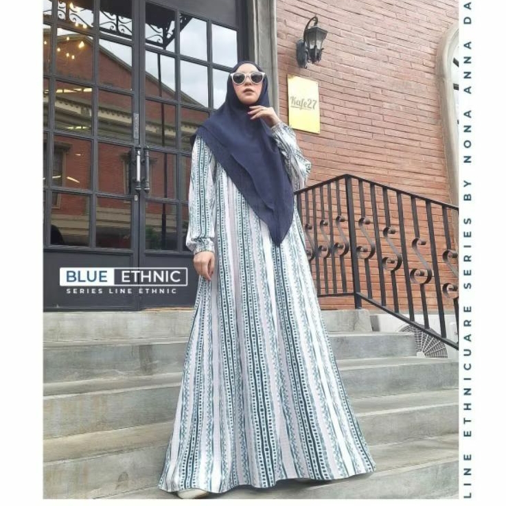 GAMIS BLUE ETNIC (GAMIS ONLY) BY NONA ANNA DAILY