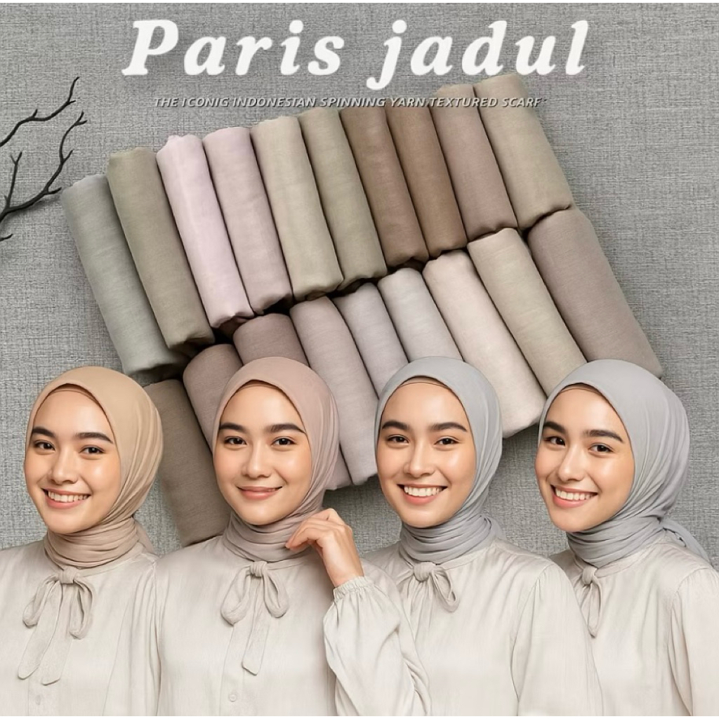 hijab segiempat paris jadul/hijab segiempat voal paris/hijab paris jadul bukan Varisha/kerudung pari