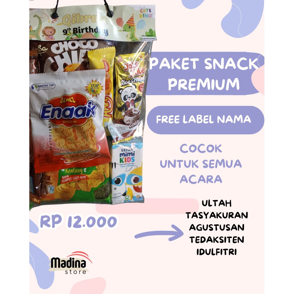 

Snack Ultah Paket Premium Sudah Free Label Custom Nama