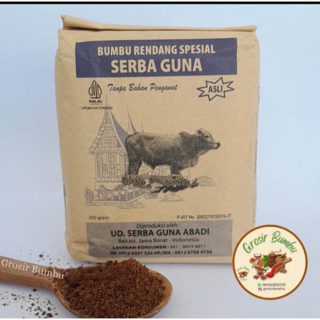 

bumbu rendang spesial serba guna 250gr/bumbu rendang
