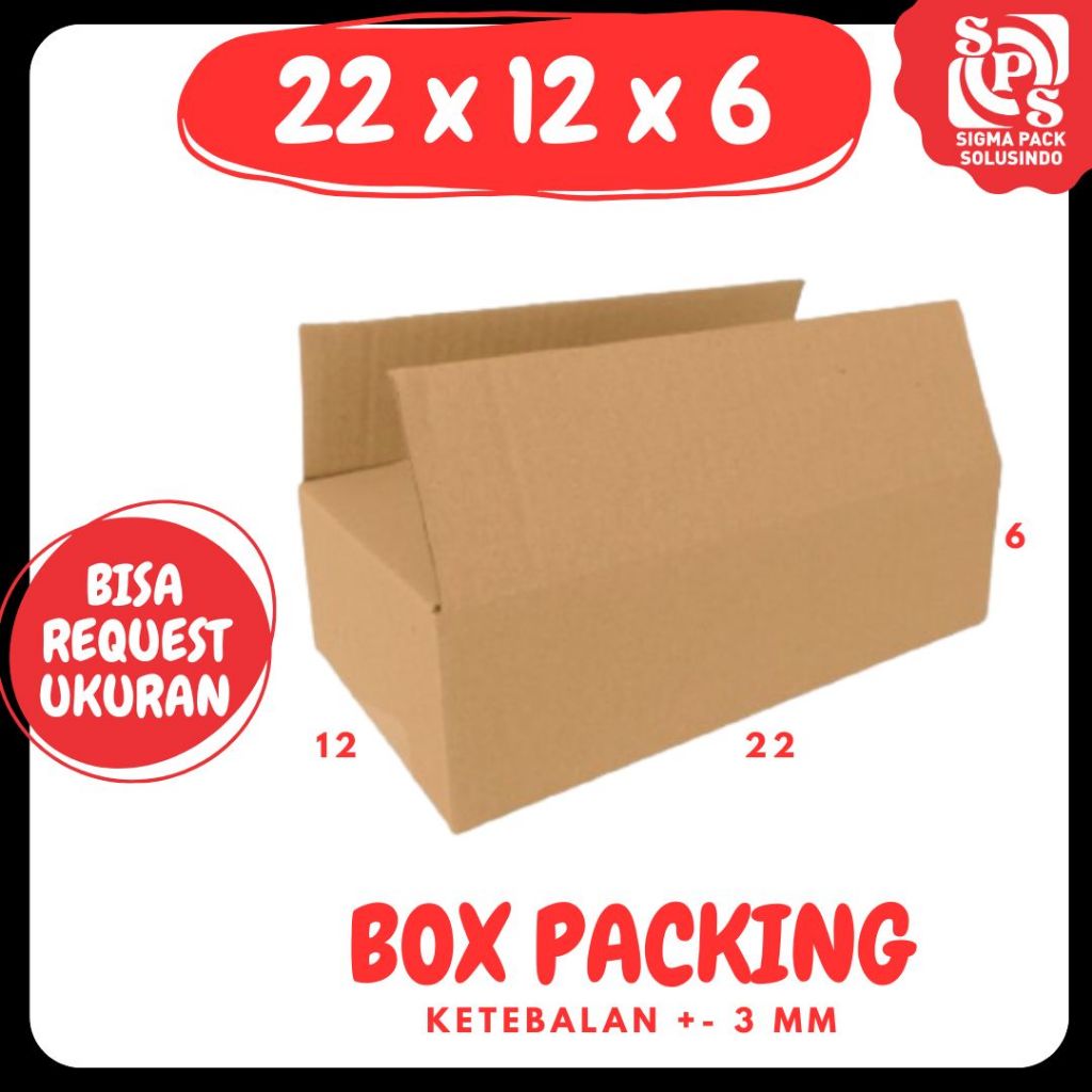 kardus 22x12x6 Kardus A1 Packing Dus botol Kotak Kemasan botol Box 22x12x6 Zigma Shop