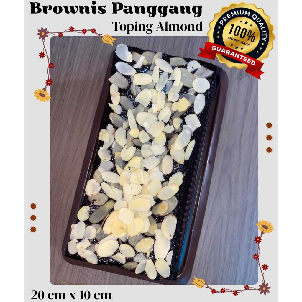 

Spesial Brownis Panggang Melted Rasa Coklat Keju l Coklat Almond l Choco Chips 20x10 Halal