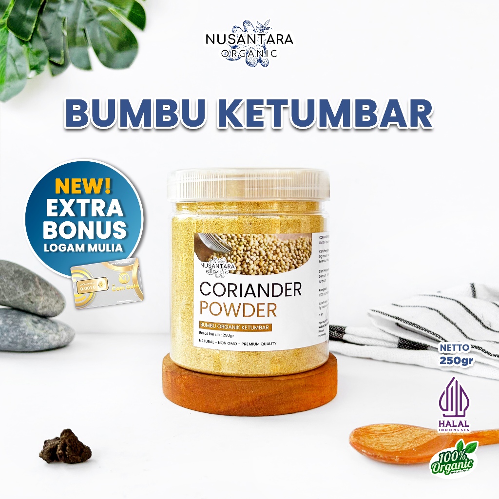

Nusantara Organic Ketumbar Bubuk Alami Coriander Powder Dapur Instan Organik Asli Murni 250gr