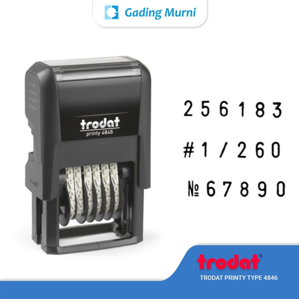 

Stempel Angka Trodat 4846 – 6 Digit (4 mm) | Otomatis / Self Inking